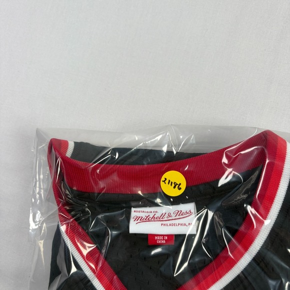 Chicago Bulls Jersey Mens Large Black Mitchell & Ness Throwback Hardwood Classic - Picture 10 of 10